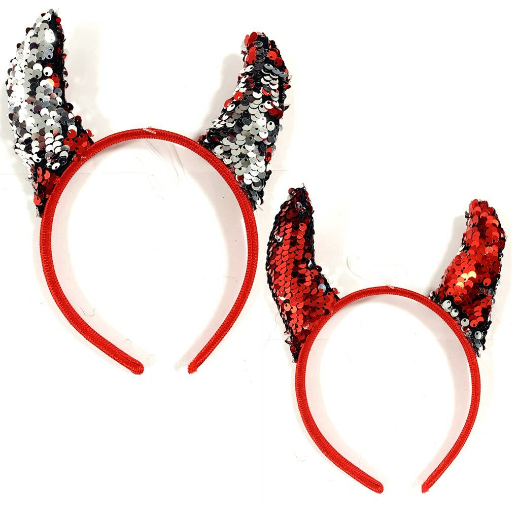 Reversible Sequin Devil Horns