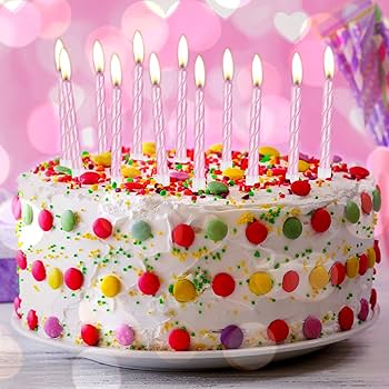 Spiral Pink Candles 24pcs