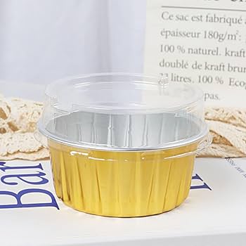 Bowl Round Foil Con Tapas 50pcs