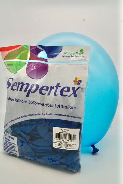 Sempertex 12" Neón Azul 100ct