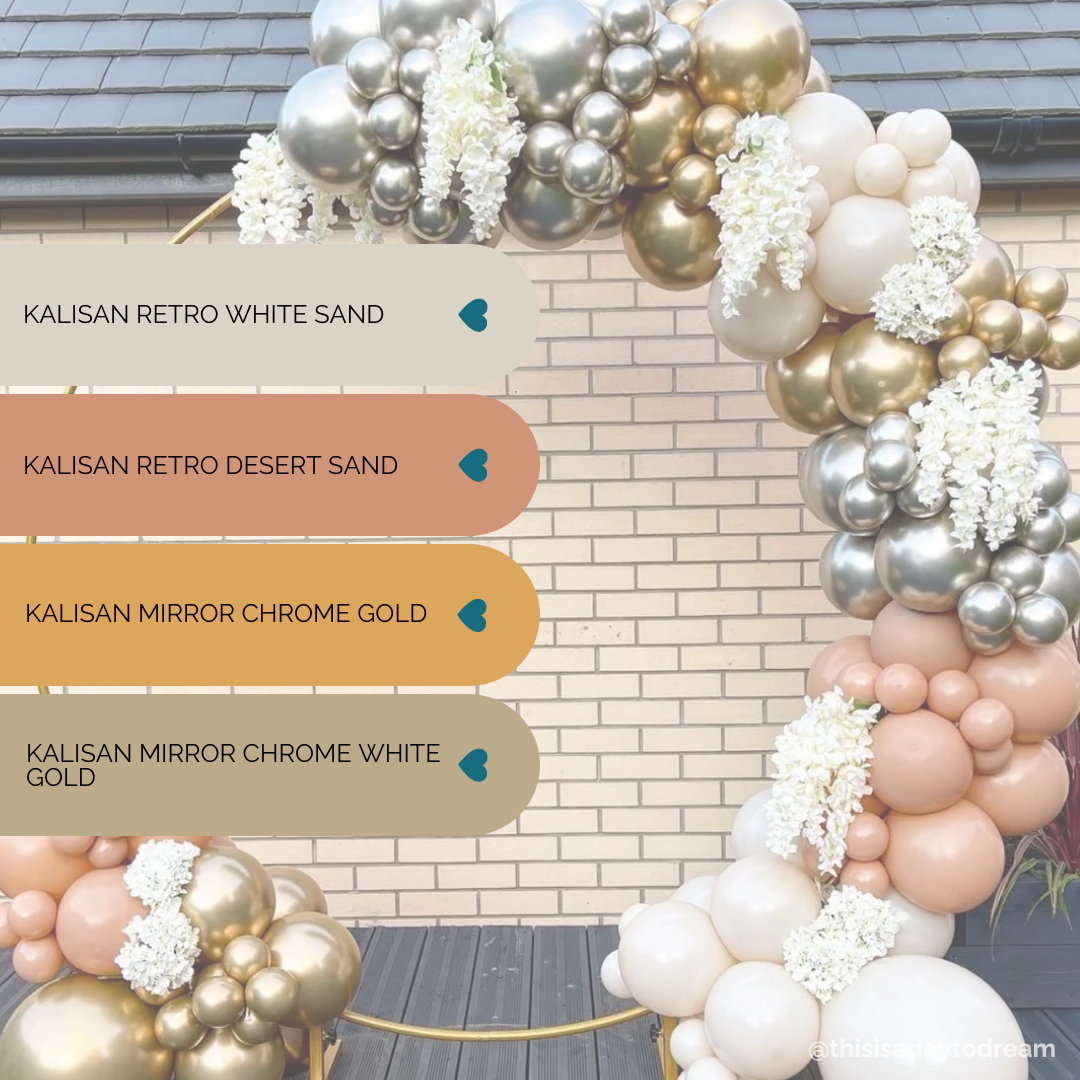 Kalisan Balloon 18” Retro White Sand 3ct