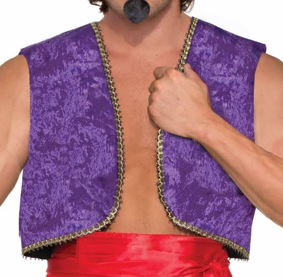 Desert Prince Purple Genie Vest Men Costume Standard