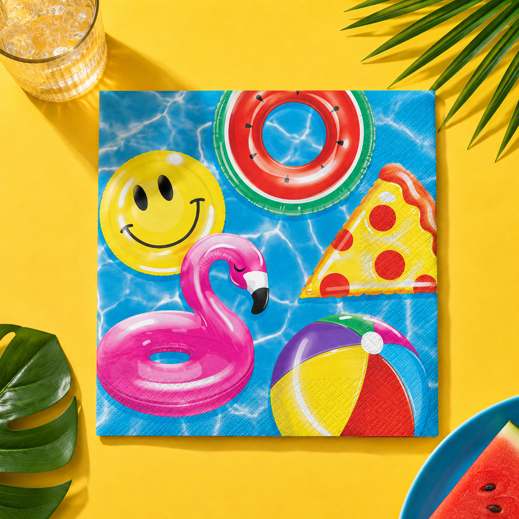 Cool Pool Party Luncheon Napkins 16pcs
