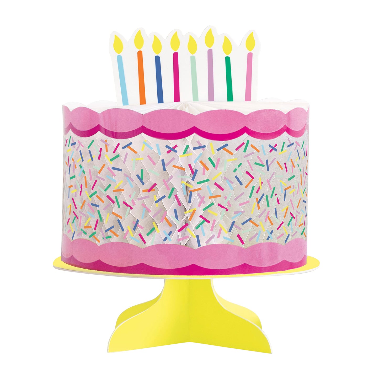 Pink Sprinkles Cake Centerpiece 1pcs