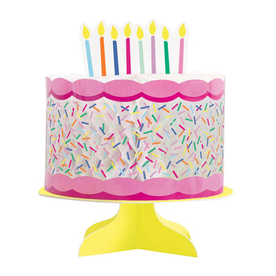 Pink Sprinkles Cake Centerpiece 1pcs