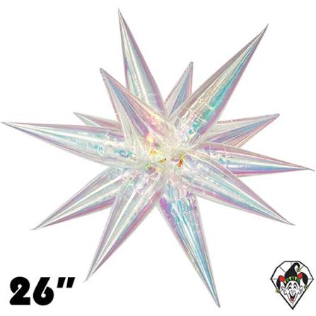 Iridescent Starburst 12 Piece kit Balloon