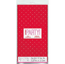 Red & Pink Valentine Foil Tablecover