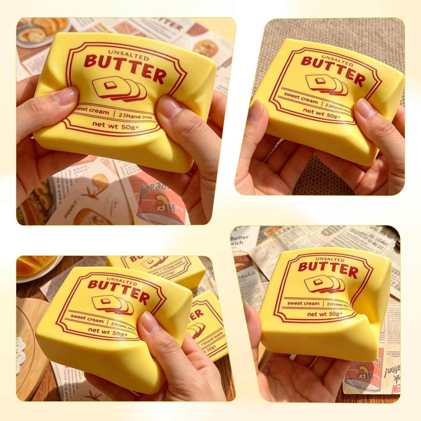 Unsalted Butter Super Sofet Squishy 1pcs