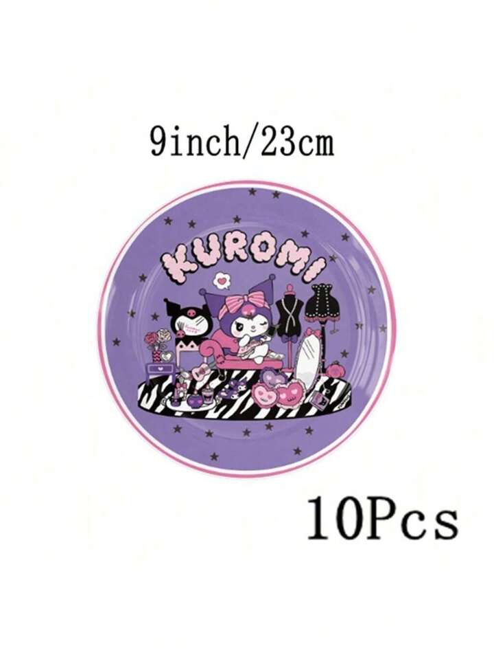 Kuromi Birthday Decoration - Plato 9" (x1u)