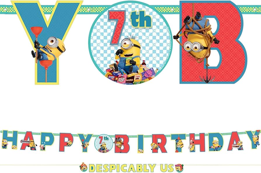 Despicable Me Minions Jumbo Letter Banner Kit