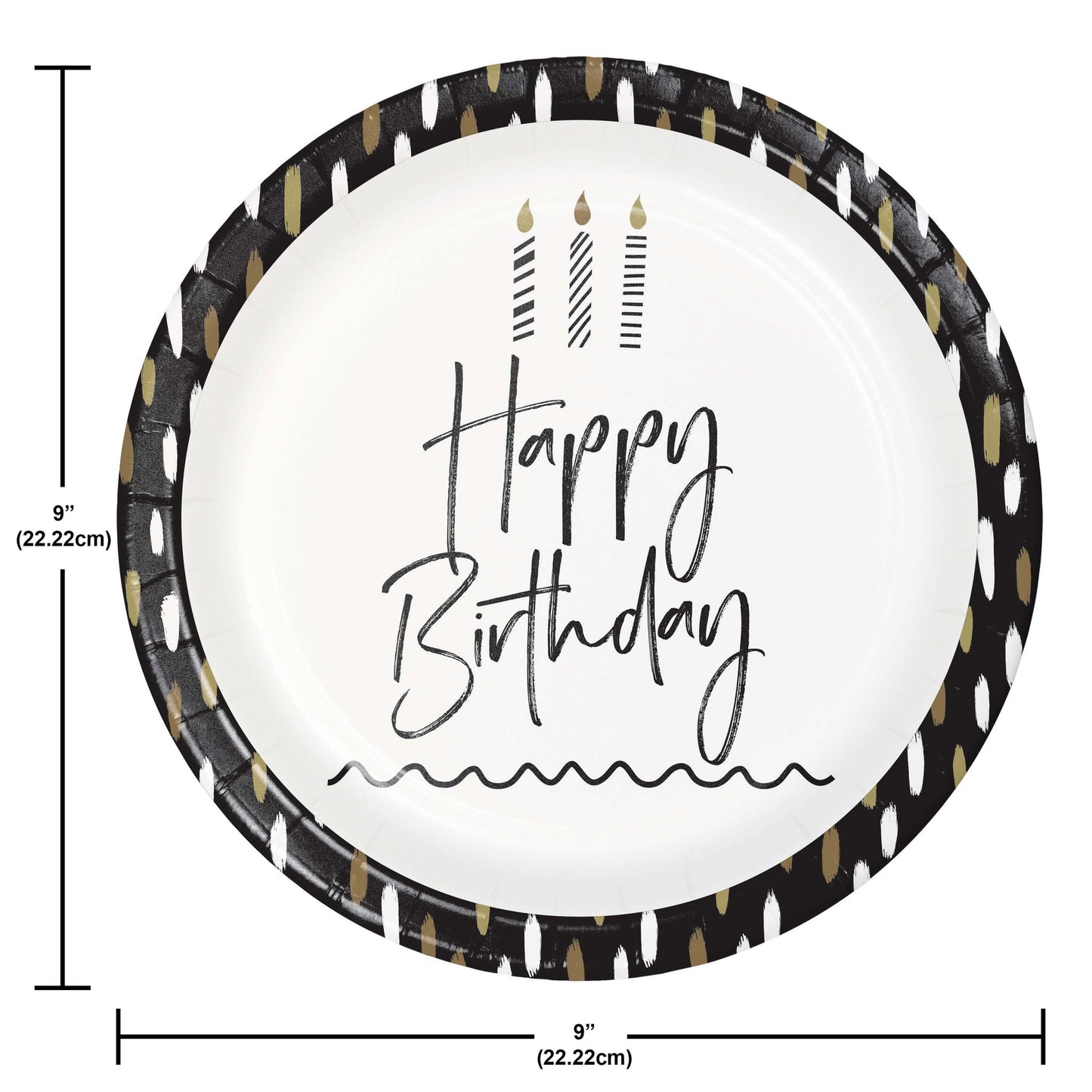 GOLDEN WISHES Plates 9" 8pcs
