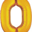Number Gold Supershape Foil Balloon 34"