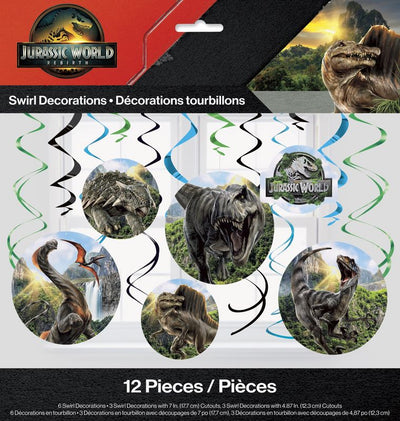 Jurassic World Hanging Swirls 12pcs