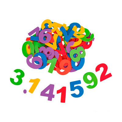 Número en Foamies Adhesivos 60pcs