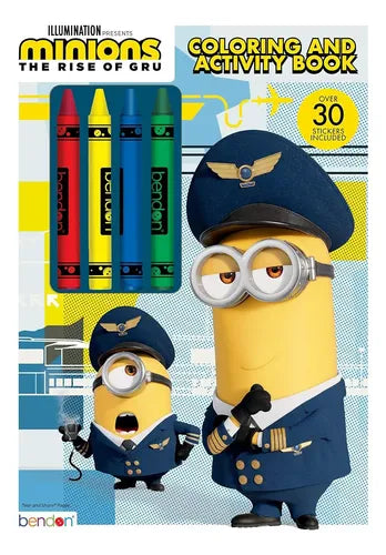 Minions Libro de Colorear con 4 Crayones