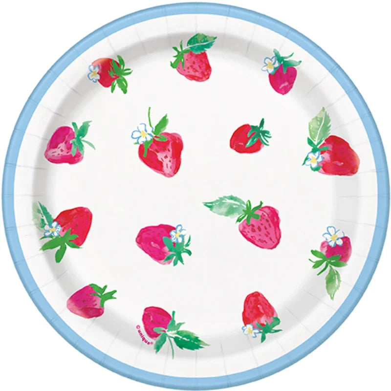 Sweet Strawberry Plates 7"