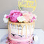 Cake topper Happy Birthday Circular Gold