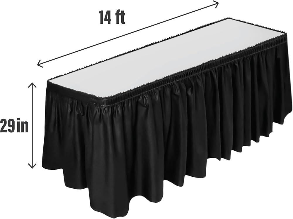 Table Skirt Black 29in x 14ft