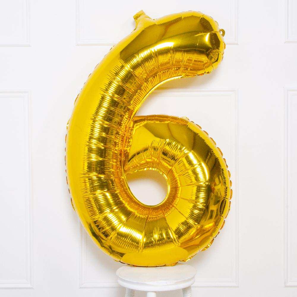 Number #7 Supershape Balloon 34" Gold