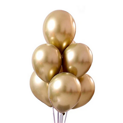 Latex Balloon 12" Platinum Gold (x12u)