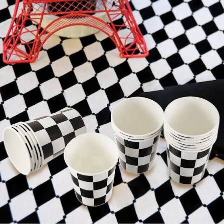 Racing Checkered Vasos 10pcs