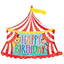 Circus Tent Happy Birthday Foil Balloon 28"