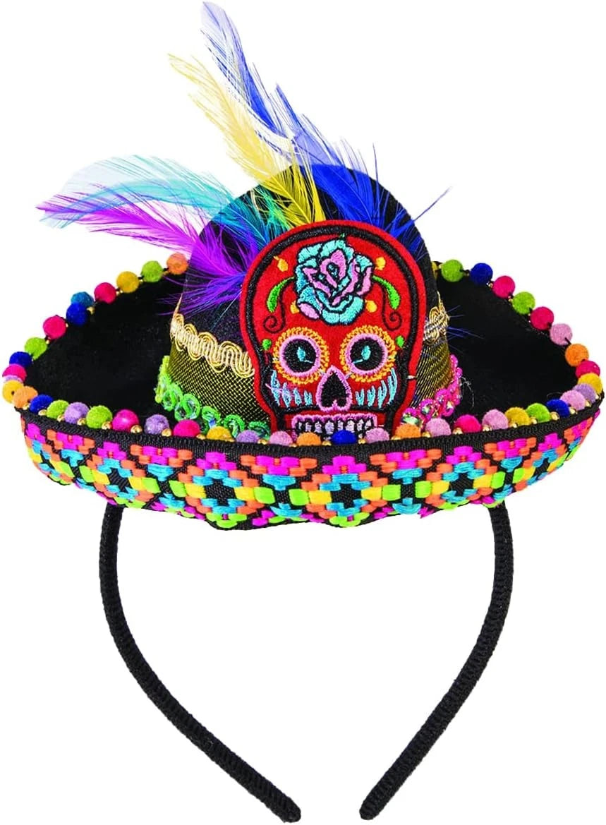 Happy Birthday-Day of the Dead Mini Hat