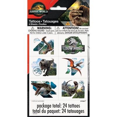 Jurassic World Tattoos 4Sheets
