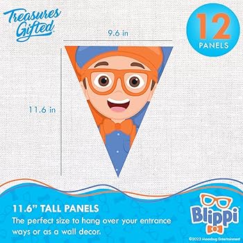Blippi Birthday Banner Pennant - Blippi Party Supplies