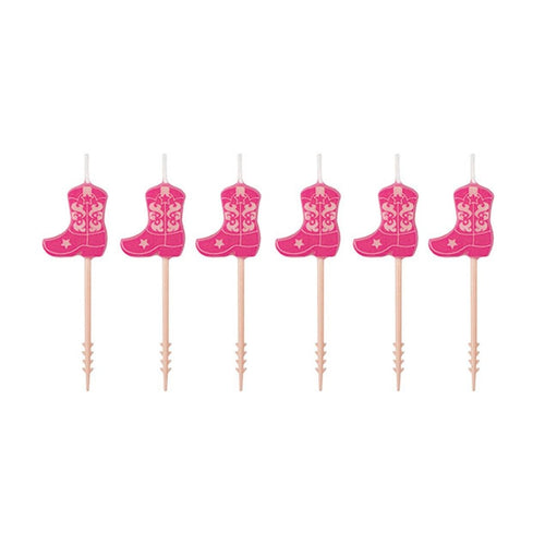 Disco Country Boot Pick Candles 6pcs