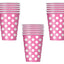 Hot Pink Dots Cups 12oz 6pcs
