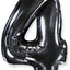 Number Black Supershape Foil Balloon 34"
