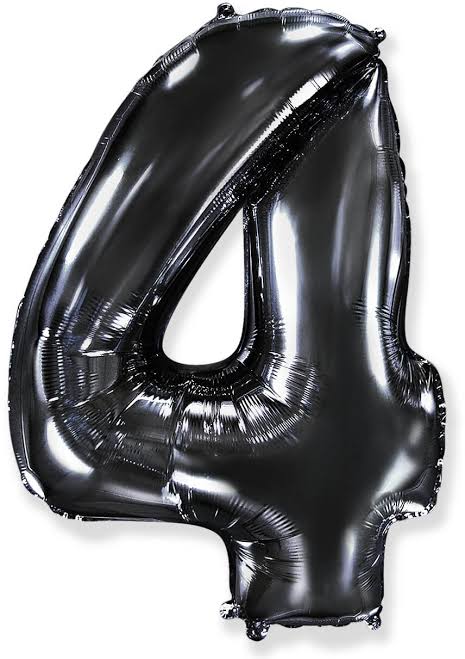 Number Black Supershape Foil Balloon 34"