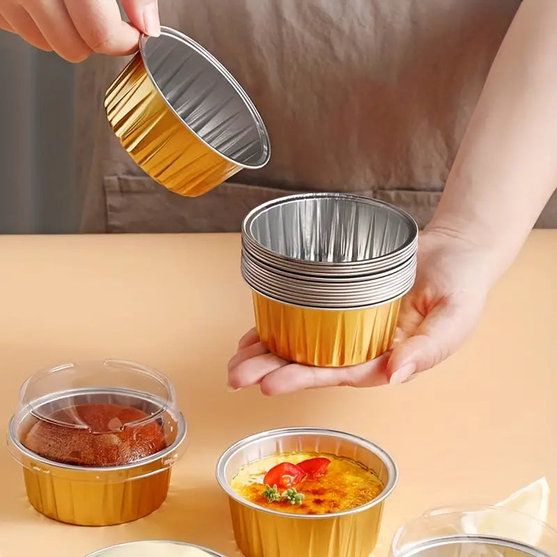 Bowl Round Foil Con Tapas 50pcs