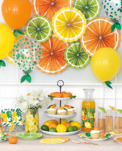 Summer Citrus Paper Fan Garlan