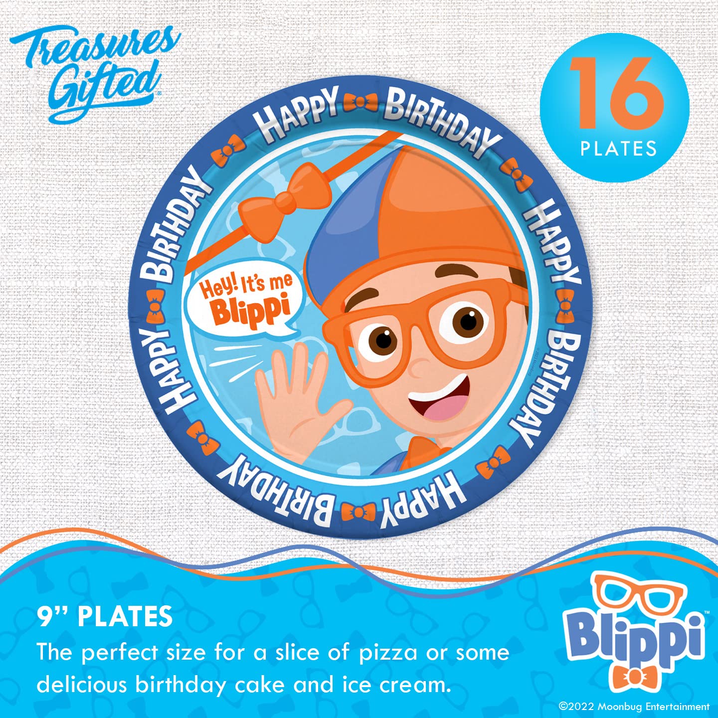 Blippi Plates 9in - 8pk - Blippi Party Supplies
