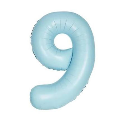 Number #9 Foil Balloon 34" Baby Blue