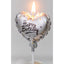 Birthday Candle Heart Gold/Silver 1pcs