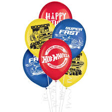 Hot Wheels Printed Latex Balloons 6pcs