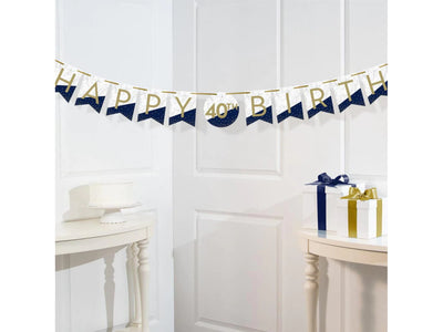 NAVY & GOLD MILESTON Banner