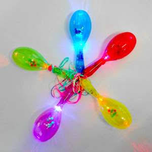 Plastic Light Up Maracas Set 2