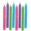 Candles Large Glitter Spiral Brights Color Mix 24pcs