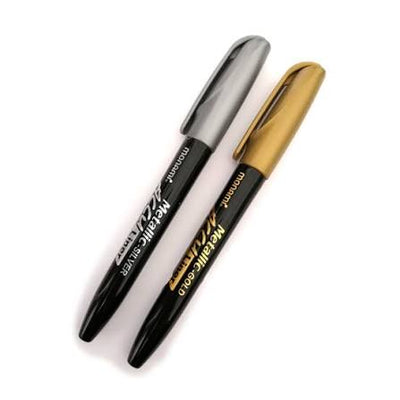 Simply A+ Metallic Permanent Marker Silver/Gold 2pcs