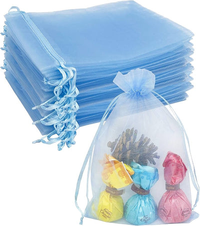 Organza Azul Claro 5"x7" 6pcs