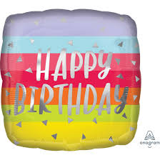 Bright & Bold Birthday Foil Balloon 18"