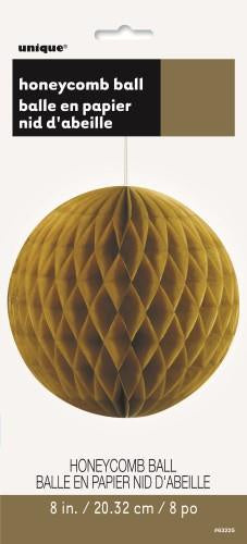 Honeycomb Balls Gold 8"