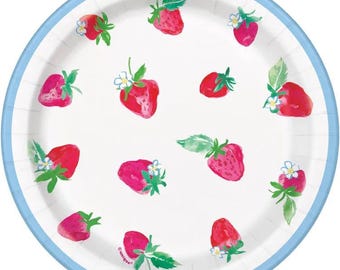 Sweet Strawberry Plates 7"
