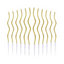 Birthday Candle Spiral Metallic Gold/Silver 12pcs