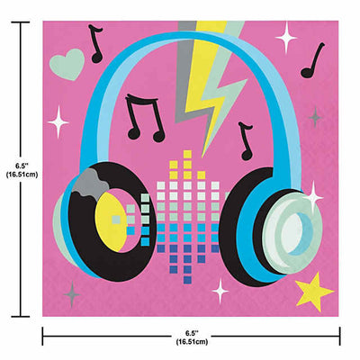 Birthday Beats Napkins (x16u)