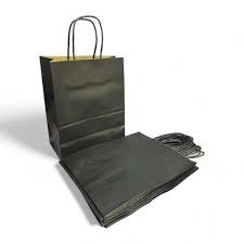 Paper Gift Bags Black 12 Pcs